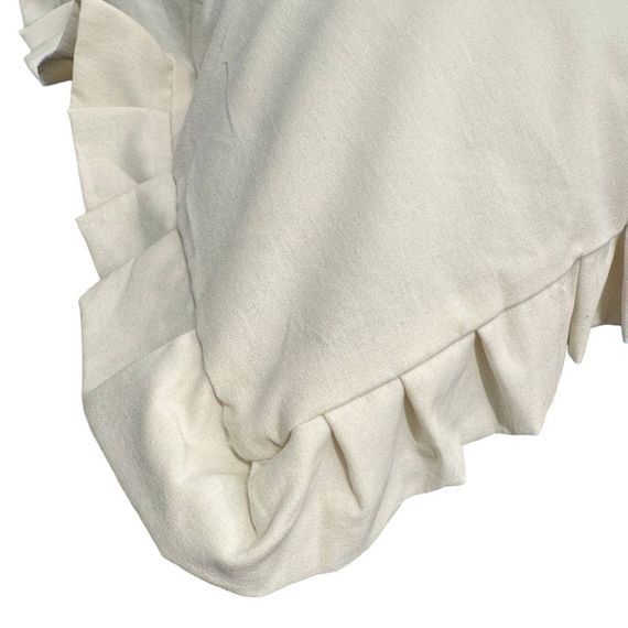 Наволочка декоративна SoundSleep Stonewash Milk 45х45 см з рюшами (94331813) | Зображення 3