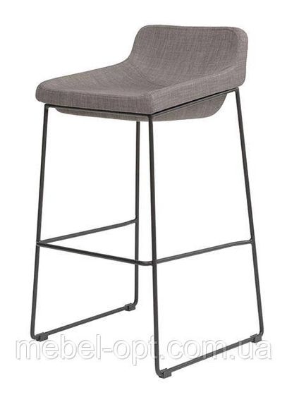 Стул барный Comfy (Комфи) Concepto мягкий серый, ткань рогожка