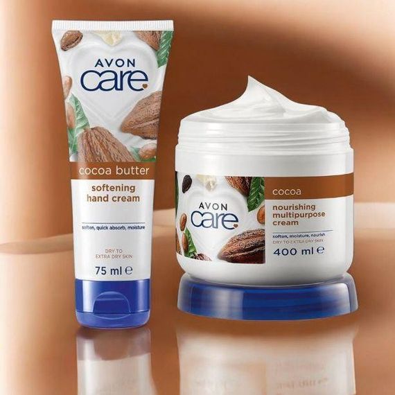 Набор 2 в 1 для рук и тела с маслом какао Avon Care| Крем для рук 75 мл + Мультифункциональный крем 400 мл