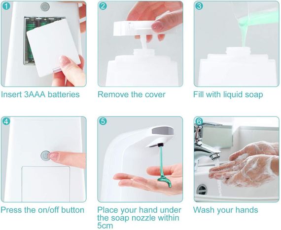 Диспенсер для мыла Auto Foaming Soap Dispenser ∙ Сенсорный дозатор для жидкого мыла auto foaming hand wash | Зображення 3