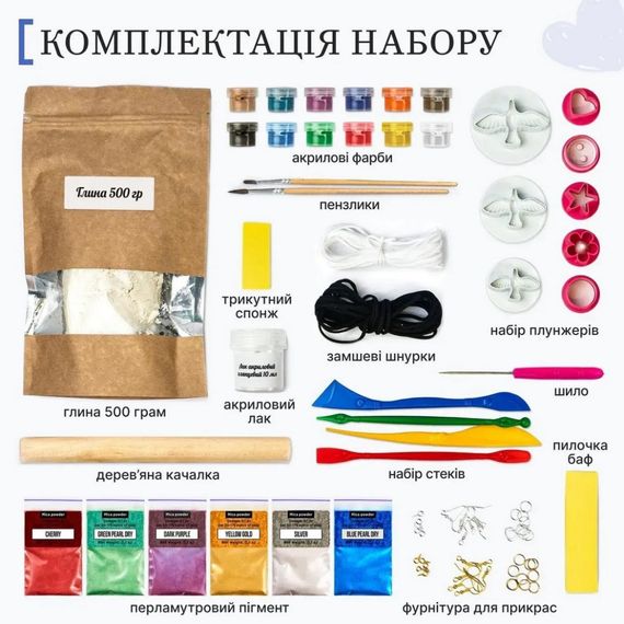 Большой набор для создания украшений GL-009 из пластической глины | Зображення 2