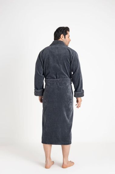 Мужской халат Nusa 1330 2XL антрацит | Зображення 1