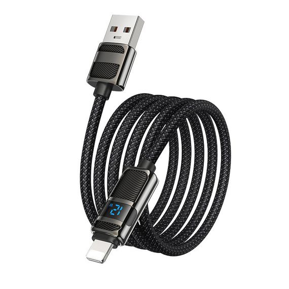 Дата кабель Hoco U137 Line with display USB to Lightning 2.4A/12W (1.2m) | Зображення 3