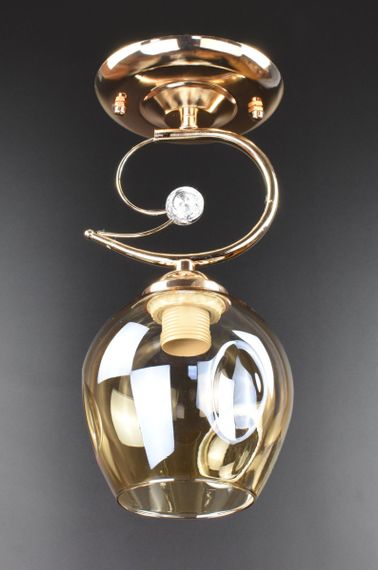 Люстра стельова на 1 лампочку 26003 Золото 29х13х13 см. | Зображення 1