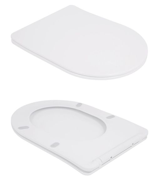 Унітаз підлоговий Qtap Robin Ultra Quiet з сидінням Slim Duroplast/ Soft-close/ Quick Release QT13226089AW | Зображення 4