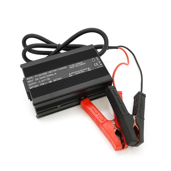 Зарядка для АКБ Li-ion 12V (12.6V), 3S, 15A, +крокодилы, индикация, 135х90х50mm | Зображення 1