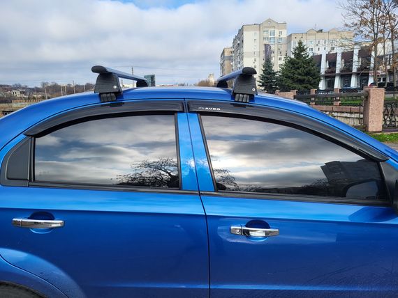 Перемички на гладку дах (2 шт, Asaf V4) для Chevrolet Aveo T250 2005-2011 рр | Зображення 5