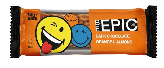 Батончик SmileyWorld ВеЕріс з мигдалем та апельсином 40г (214529)