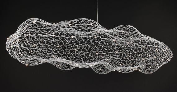 Люстра світлодіодна підвісна LED світильник для квартири на стелю лед 27663 Білий 25-200х42х80 см. | Зображення 3