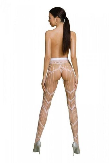Эротические колготки-бодистокинг Passion ECO S006 white sexstyle | Зображення 1