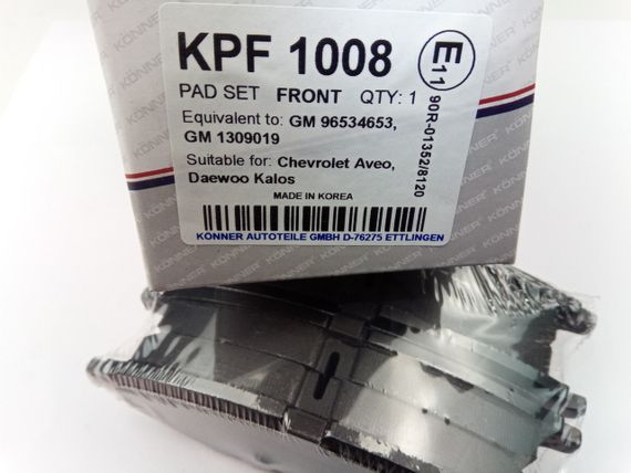 Колодки передні гальмівні Aveo, Konner (KPF-1008) (96534653) | Зображення 2