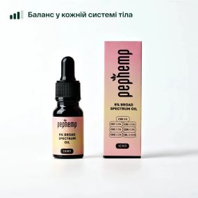 Олія КБД 8% Broad Spectrum, з нейтральним смаком, 10 мл
