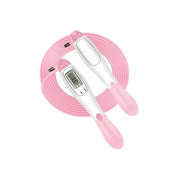 Скоростная скакалка со счетчиком EasyFit EF-1916-WP белый-розовый