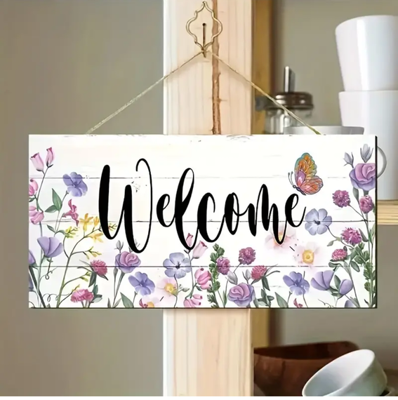 Табличка   / постер  ( дерево) "Ласкаво Просимо  " /Welcome  декор 10*20 см