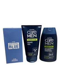 Чоловічий набір Avon Men «М’який догляд» Шампунь 2-в-1 200 мл + гель для гоління 150 мл + туалетна вода 100 мл