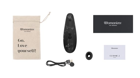 Вакуумный стимулятор клитора Womanizer Marilyn Monroe Black Marble sexstyle | Зображення 8