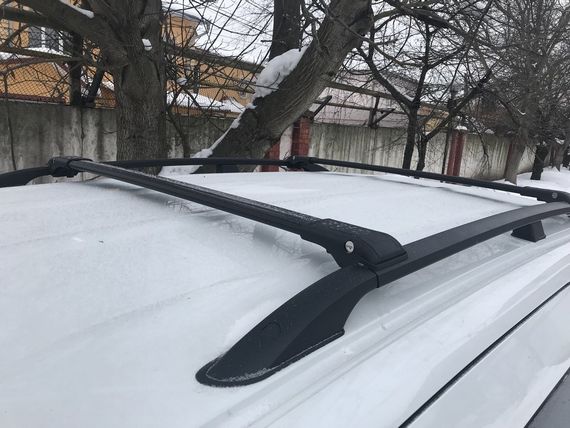 Перемички на рейлінги під ключ (2 шт) Чорний для Renault Megane III 2009-2016 рр | Зображення 8