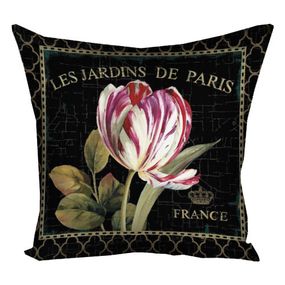 Подушка габардинова з принтом Les jardins de Paris 40x40 (4P_8M043)