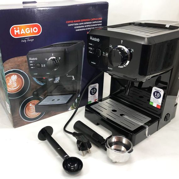 Кофемашина домашняя MAGIO MG-962 1140 Вт, Кавоварка для справжньої кави еспресо, Кофемашина латте XP-22