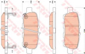 Колодка гальм. диск. NISSAN QASHQAI, X-TRAIL 07- задн. (вир-во TRW) TRW GDB3508 на NISSAN LEAF