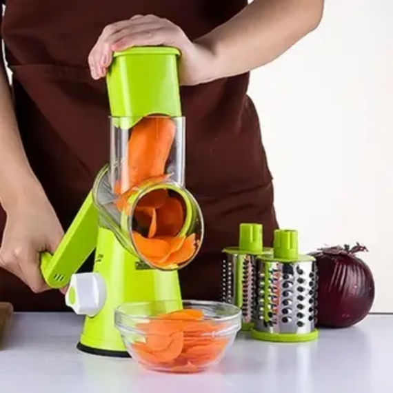 Овочерізка на присоску KITCHEN MASTER, ручний мультислайсер для нарізування овочів і фруктів | Зображення 1