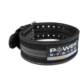 Пояс для пауерліфтингу Power System PS-3800  PowerLifting шкіряний Black/Grey Line M