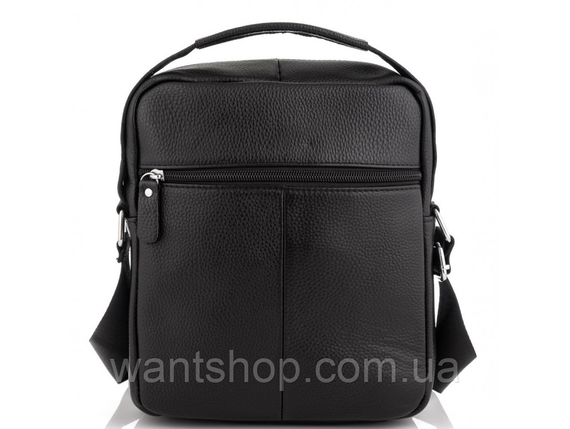 Чоловіча шкіряна сумка-барсетка через плече чорна Tiding Bag TM-87532 | Зображення 4