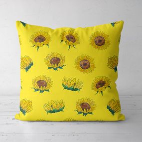 Подушка декоративная Soft Цветы подсолнуха 45x45 см (45PST_23M025)