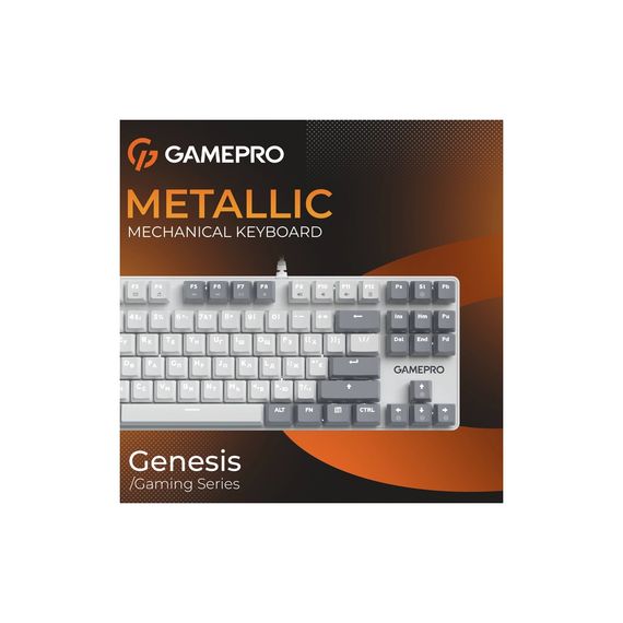 Клавіатура GamePro Genesis Metallic MK110W Outemu Red Switch USB UA White (MK110W) | Зображення 6