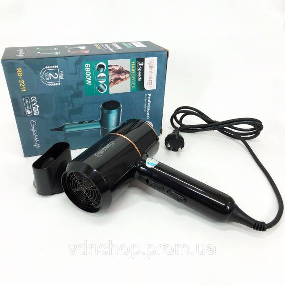 Фен з регулюванням температури для укладання, Фен без шкоди для волосся укладання зачіски AT-84 | Зображення 3