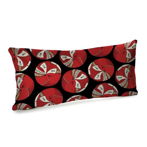 Подушка для дивана бархатная Лисички 50x24 см (52BP_TFL025)