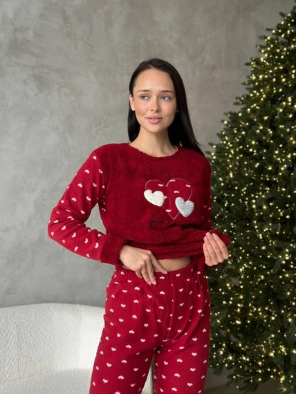 Женская пижама (3316) Бордовый M | Зображення 2
