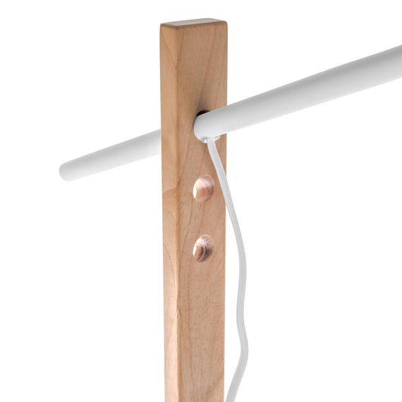 Настольная лампа из дерева для дома декоративная BKL-643T/1 E27 WH | Зображення 3