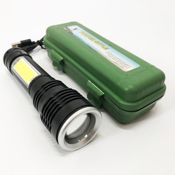 Ліхтарик потужний акумуляторний для дому Police BL-T630S-XPE+COB, Ліхтар портативний переносний UK-97 | Зображення 3