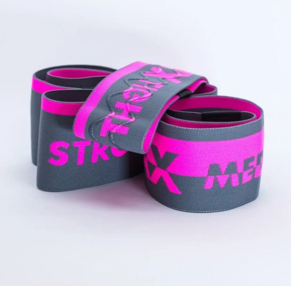 Набір тканевих гумок для фітнесу та спорту MadMax MFA-305 Hiploop 3 шт Grey/Pink (MFA-305-3set) | Зображення 4