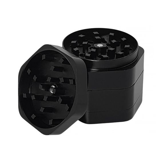 Металлический Ручной Гриндер Для Табака "Grinder Magnets Black" | Зображення 1