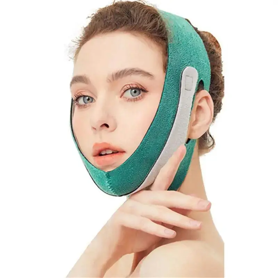 Универсальный V-образный ремень - маска для подтяжки лица и кожи FACE LIFT UP Полноразмерный бандаж - повязка для коррекций | Зображення 3