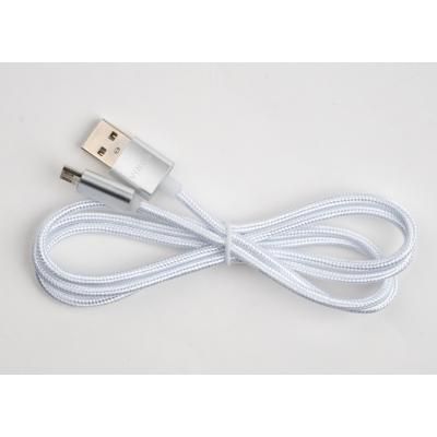Дата кабель USB 2.0 AM to Micro 5P 1m LED silver Vinga (VCPDCMLED1S) | Зображення 2