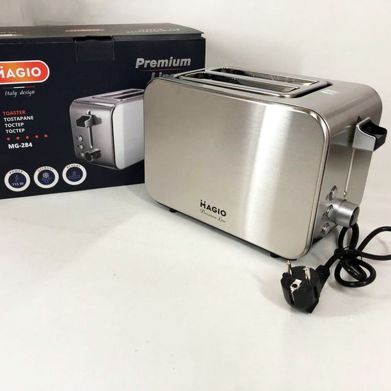 Хорошая тостерница Magio MG-284, Качественный электрический тостер на KO-890 2 ломтика | Зображення 3