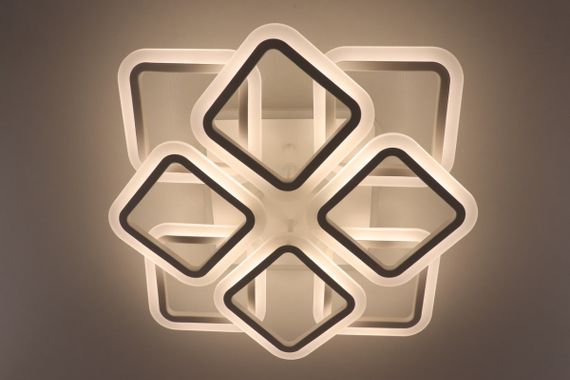 Люстра світлодіодна стельова LED світильник для квартири на стелю лед з пультом 25611 Білий 11х50х50 см. | Зображення 2