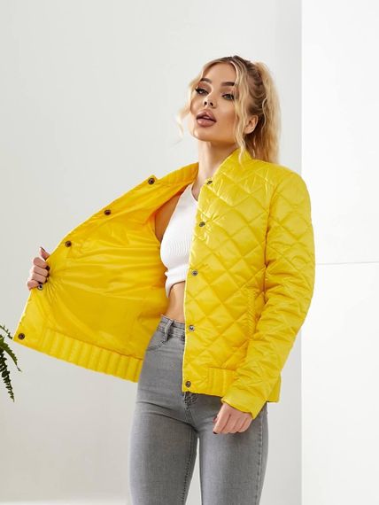 Куртка з ефектом стьобання, арт.310, жовтий | Зображення 2