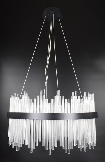 Люстра світлодіодна підвісна LED світильник для квартири на стелю лед 26922 Чорний 60-180х80х80 см.