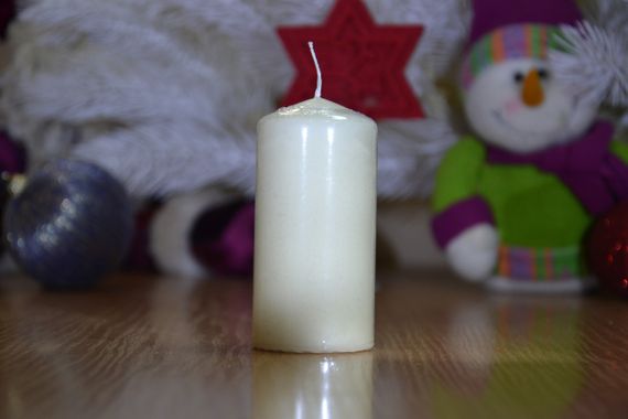 Свічка столова циліндр Bispol AURA Candles sw50_100_011 Молочний | Зображення 3