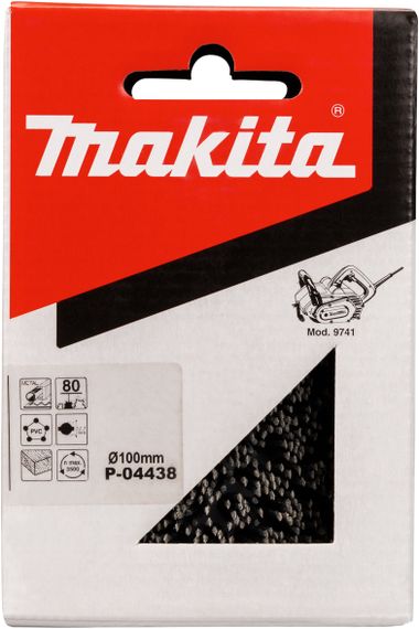Щітка нейлонова для брашування 100х120 мм K80 для Makita 9741 (P-04438) | Зображення 3