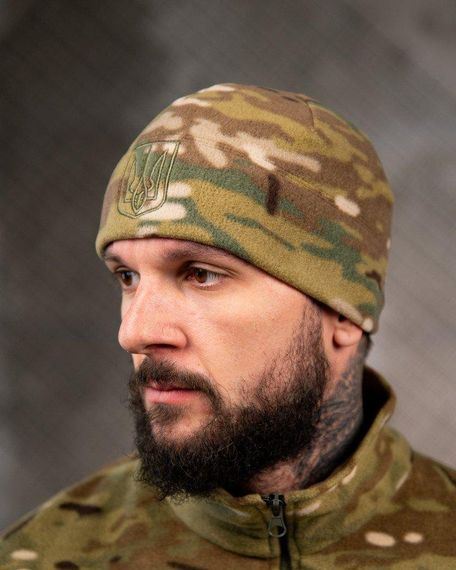 Флісова шапка Герб мультикам ВТ7658