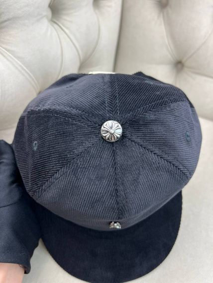 Кепка Chrome Hearts чорна вельветова gu608 | Зображення 3