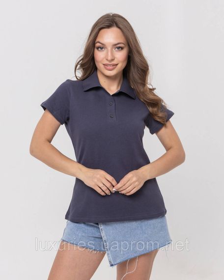 Женская футболка ПОЛО - лакоста, Поло серого цвета, женская футболка Поло с воротником - Премиум качество 3XL