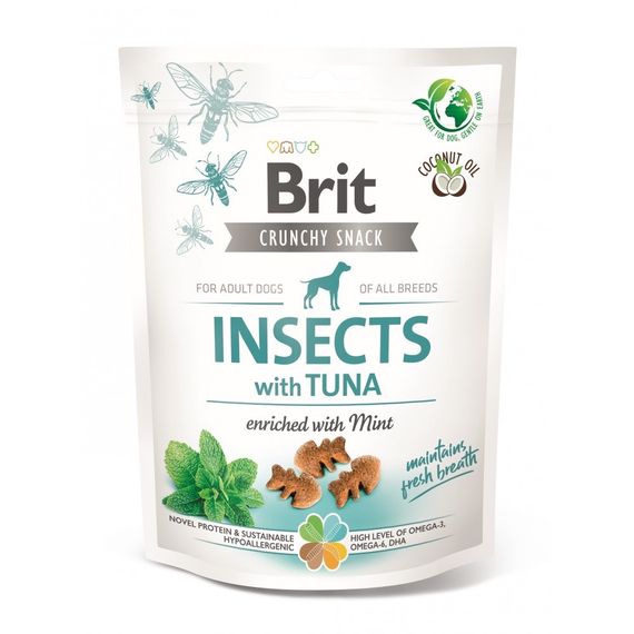 Лакомство для собак Brit Care Dog Crunchy Cracker Insects с тунцом и белком насекомых 200 гр