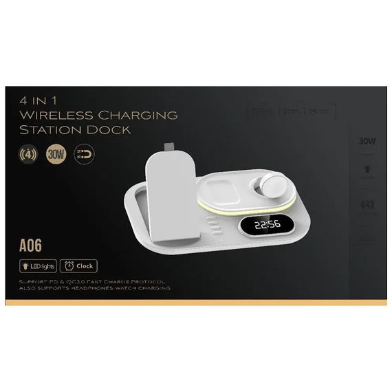 БЗУ + часы A06 4in1 White | Зображення 5