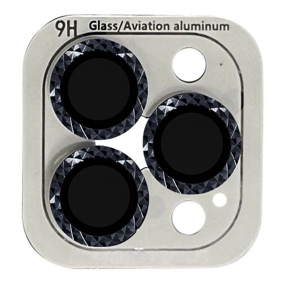 Захисне скло Metal Shine на камеру (в упак.) для Apple iPhone 12 Pro / 11 Pro / 11 Pro Max Чорний / Black